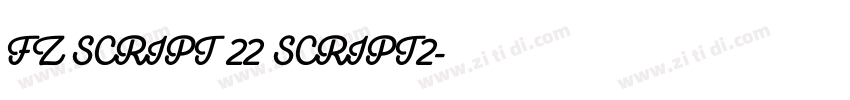 FZ SCRIPT 22 SCRIPT2字体转换